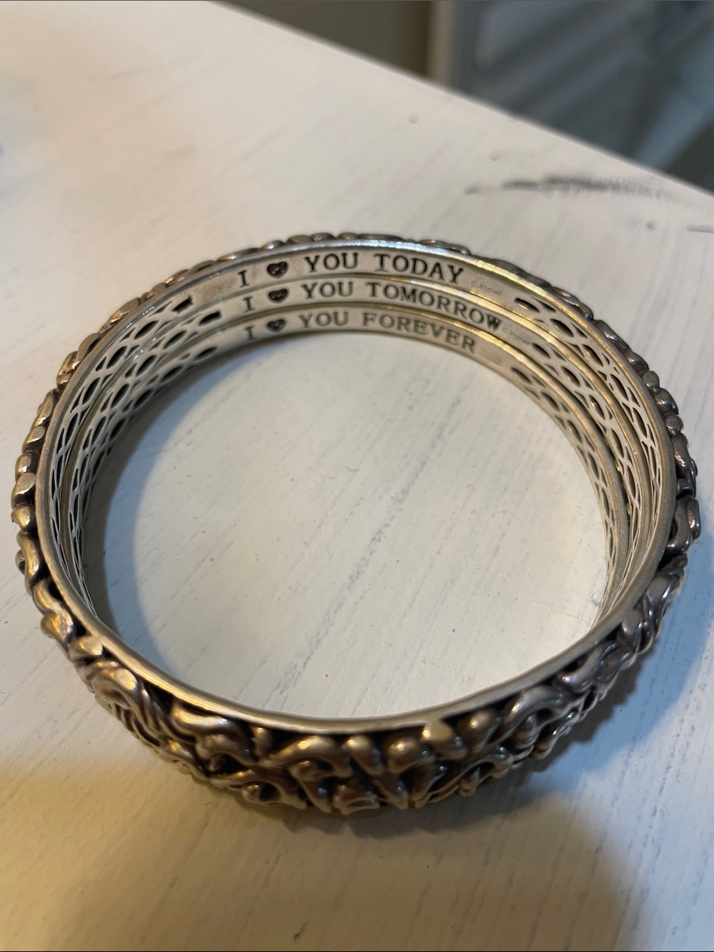 Charles Krypell
I ❤️ You Today, Tomorrow, Forever Bangle Set